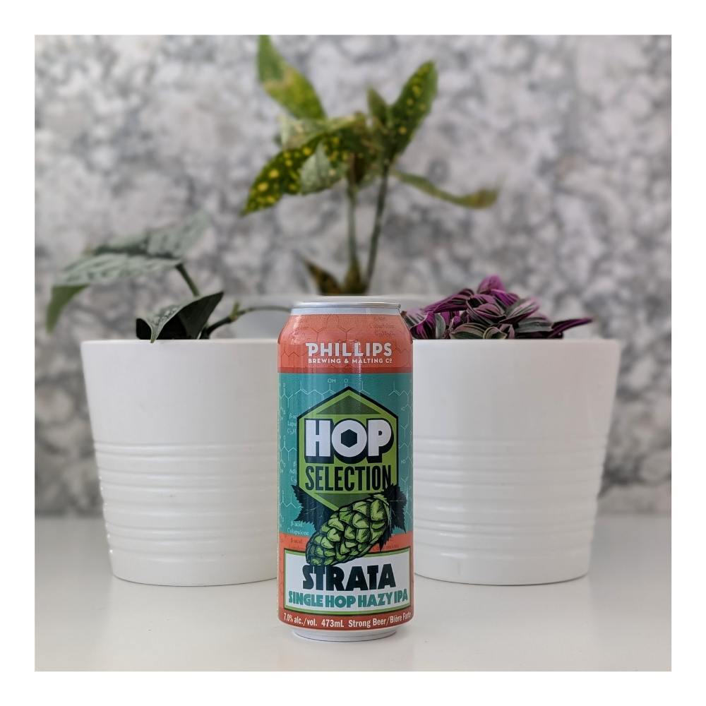 & Malting Hop Selection - Strata Hazy IPA by Phillips Brewing Company, beer label