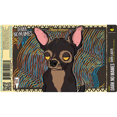 Tripping Animals Dark No Mames Dark Lager by Tripping Animals Brewing Co., beer label