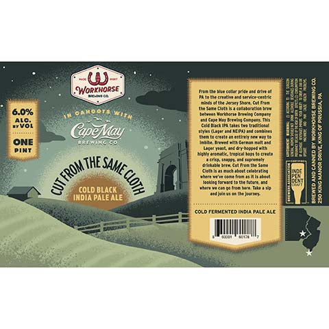 Workhouse Cut From The Same Cloth IPA by Workhouse Brewing Co., beer label