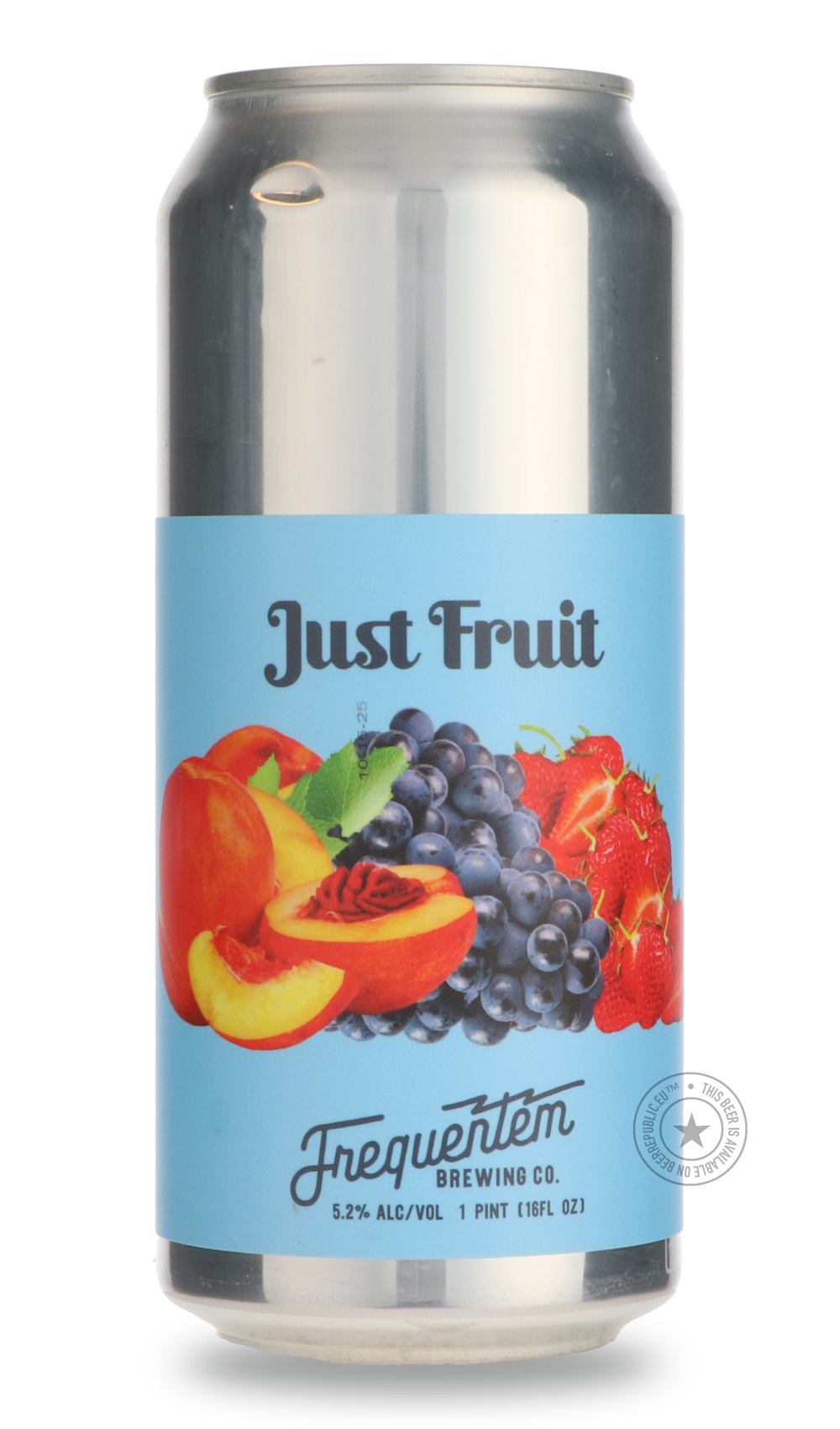 Just Fruit (Strawberry, Concord Grape, Peach) by Frequentem Brewing Co., beer label