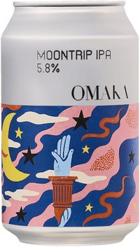 Moontrip IPA by Omaka, beer label