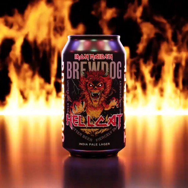 Brewdog Iron Maiden Hellcat Cold India Pale Lager by BrewDog, beer label
