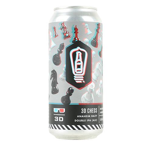 Bottle Logic 3D Chess Hazy IPA by Bottle Logic Brewing, beer label
