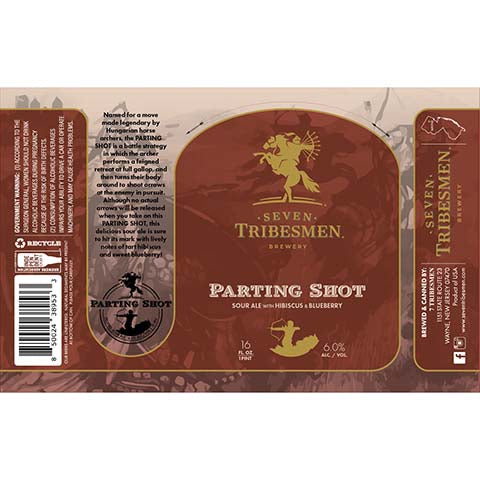 Seven Tribesmen Parting Shot Sour Ale by 7 Tribesmen, beer label
