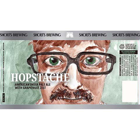 Short's Brew Hopstache IPA by Short's Brewing Co, beer label