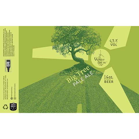 Windy Big Tree Pale Ale by Windy Brew, beer label