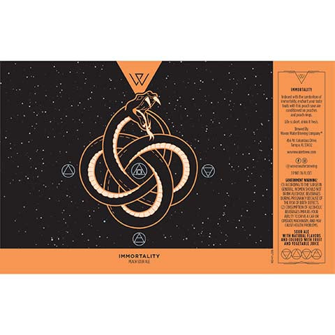 Woven Water Immortality Sour by Woven Water Brewery, beer label