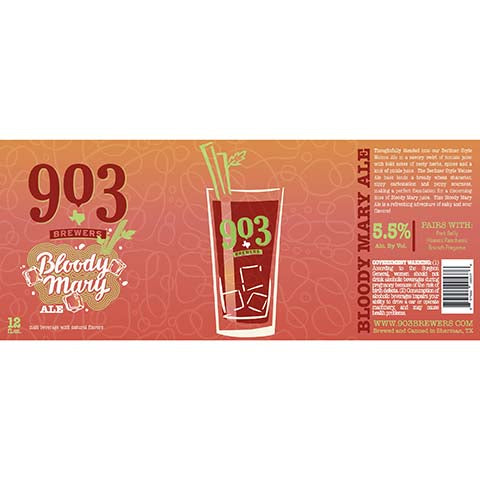 903 Brewers Bloody Mary Sour by 903 Brewers, beer label