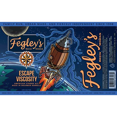 Fegley's Escape Viscosity American Strong Ale by Fegley's Brew Works, beer label