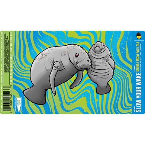 Tripping Animals Slow Your Wake DIPA by Tripping Animals Brewing Co., beer label