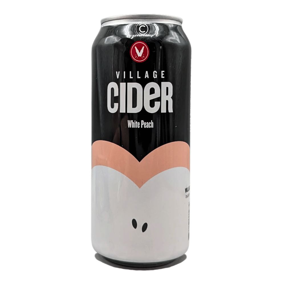 White Peach Cider by Village Brewery, beer label