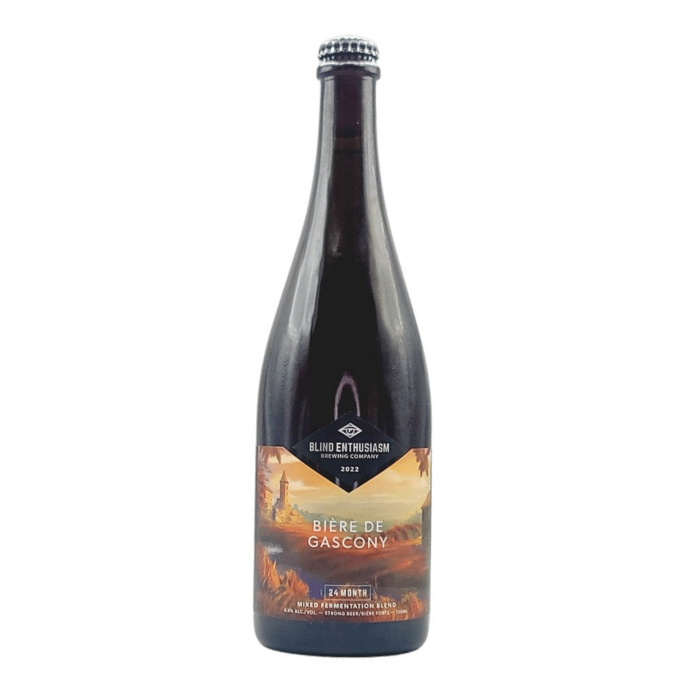 Biere de Gascony Mixed Fermentation Saison by Blind Enthusiasm Brewing Company, beer label