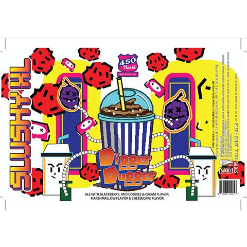 450 North SLUSHY XL Digger Dugger Sour by 450 North Brewing Company, beer label