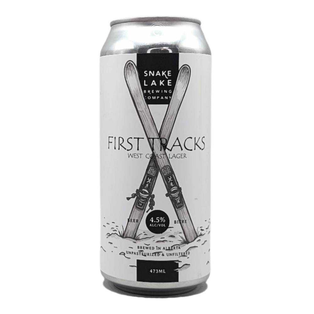 First Tracks West Coast Lager by Snake Lake Brewing Company, beer label