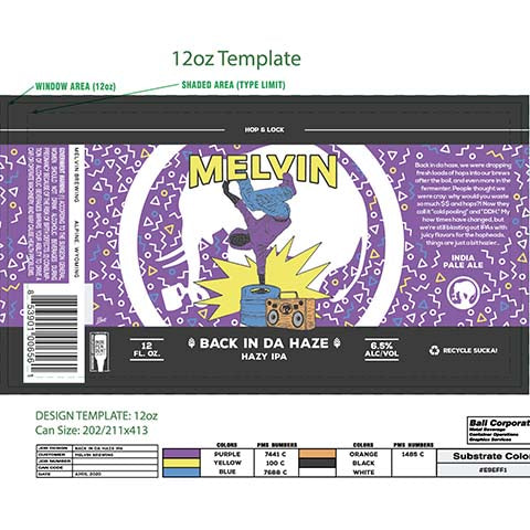 Melvin Dream Back In Da Haze Hazy IPA by Melvin Brewing, beer label