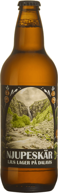 Njupeskär ljus lager på dalavis by Mora Bryggeri, beer label