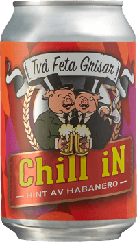 Chill iN by Två Feta Grisar, beer label