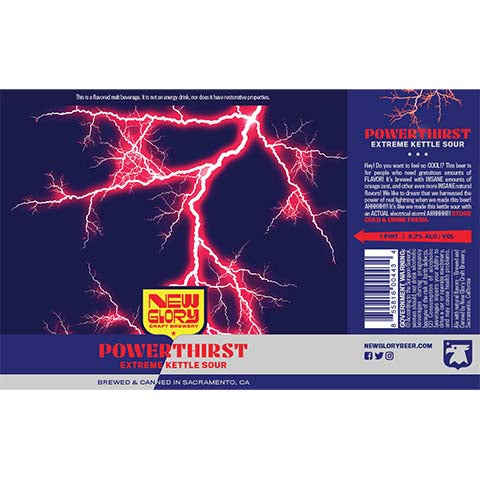 New Glory Powerthirst Extreme Kettle Sour by New Glory Craft Brewery, beer label