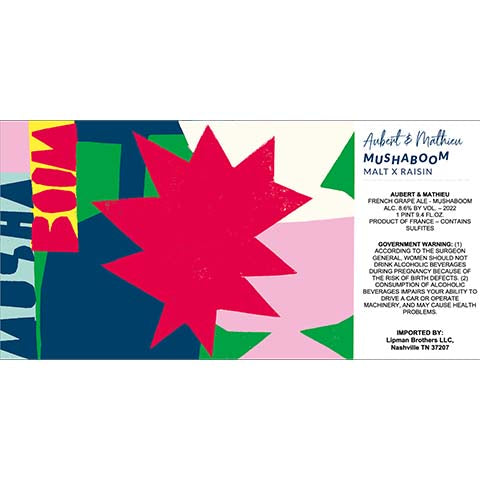 Albert & Mathieu Mushaboom by Aubert & Mathieu, beer label
