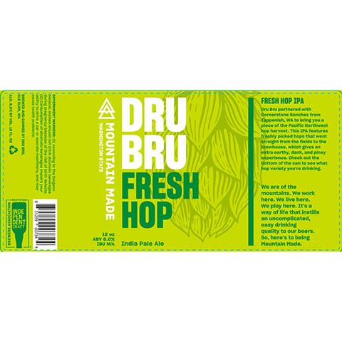Dru Bru Fresh Hop IPA by Dru Bru, beer label