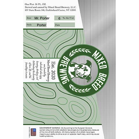 Mixed Breed Mr. Porter by Mixed Breed Brewing, beer label