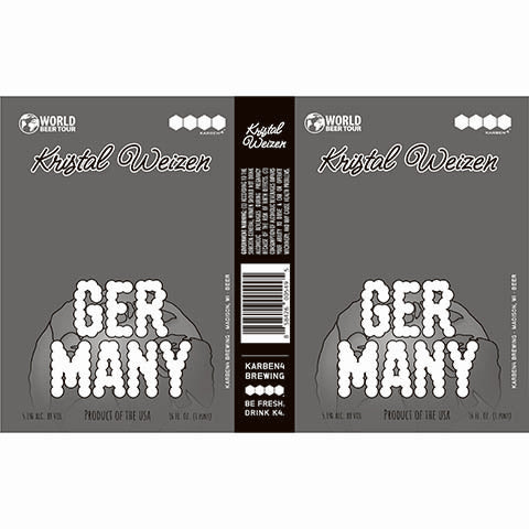 Karben4 Kristal Weizen Germany by Karben4 Brewing, beer label