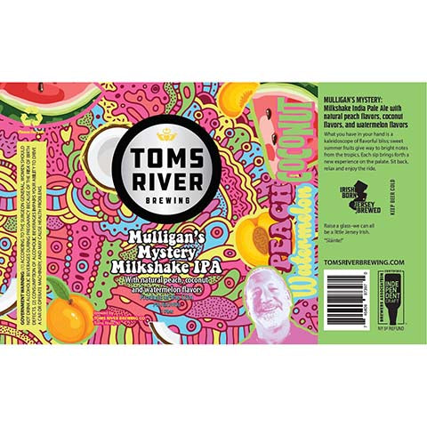 Toms River Mulligan's Mystery Milkshake IPA by Toms River Brewing, beer label