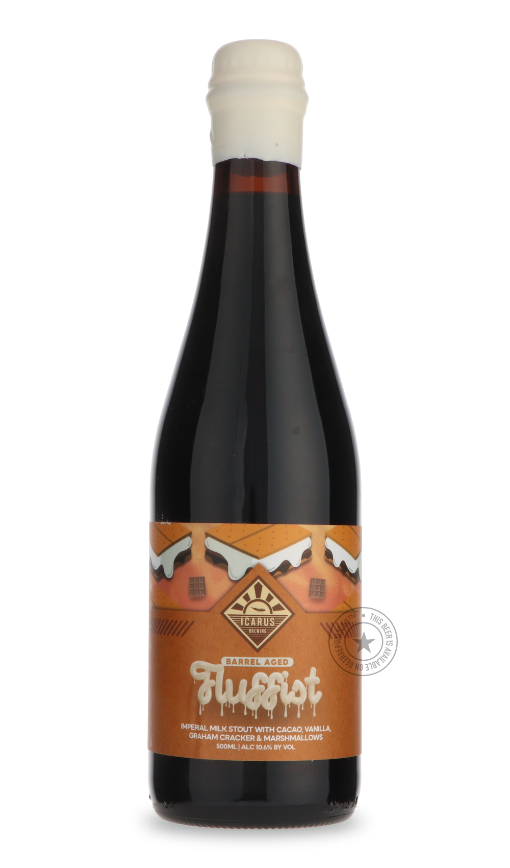 Barrel Aged Fluffist by Icarus Brewing Company, beer label