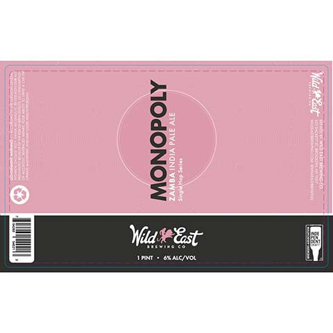 Wild East Monopoly Zamba IPA by Wild East Brewing Co, beer label