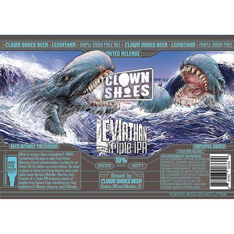 Clown Shoes Leviathan Triple IPA by Clown Shoes, beer label