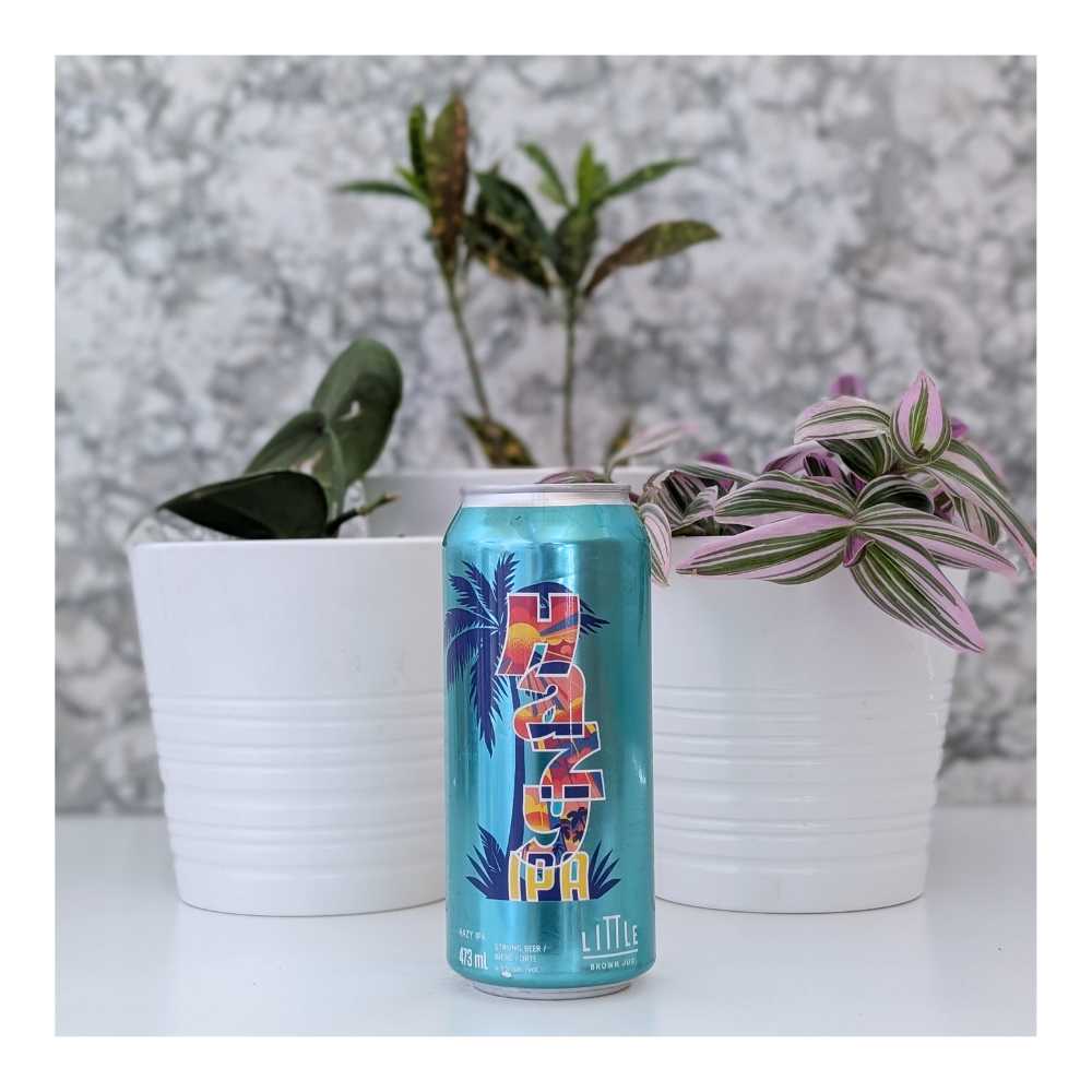 Hazy IPA by Little Brown Jug Brewing, beer label