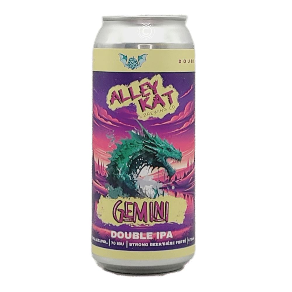 Gemini Double IPA by Alley Kat Brewing Company, beer label
