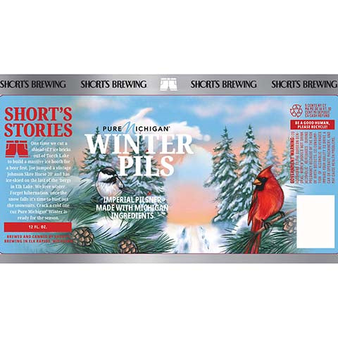 Short's Brew Pure Michigan Winter Pils by Short's Brewing Co, beer label