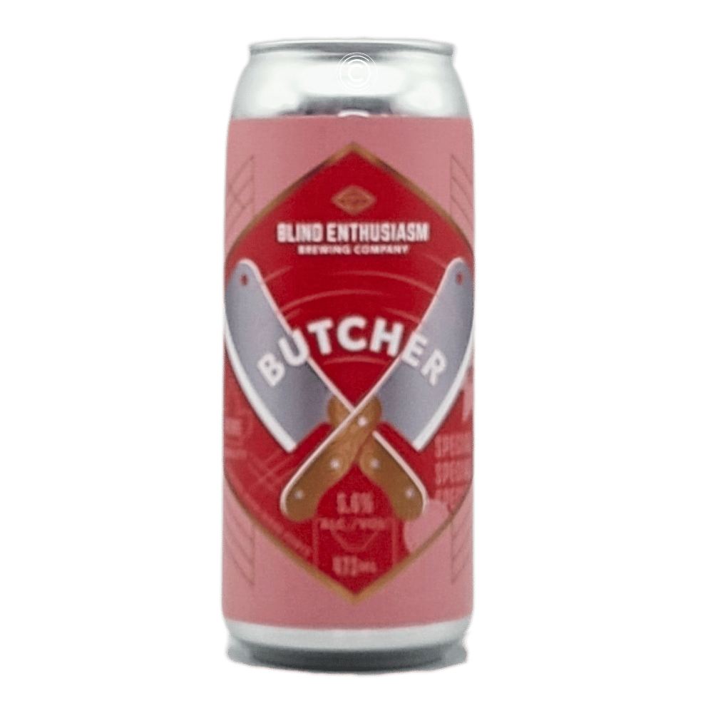 Butcher Pale Ale by Blind Enthusiasm Brewing Company, beer label