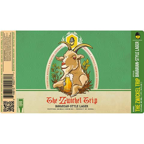 Tripping Animals The Zwickel Trip Lager by Tripping Animals Brewing Co., beer label