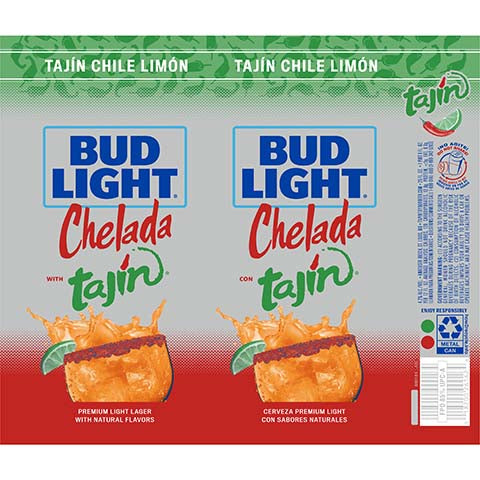 Bud Light Tajin Chelada by Anheuser-Busch, beer label