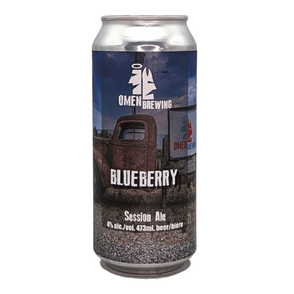 Blueberry Session Ale by Omen Brewing, beer label