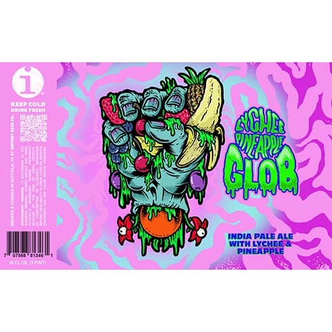 Imprint Beer Lychee Pineapple Glob IPA by Imprint Beer Company, beer label