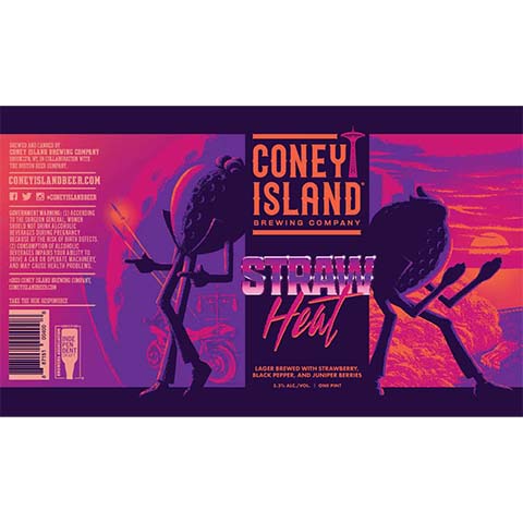 Coney Island Straw Heat Lager by Coney Island Beer, beer label