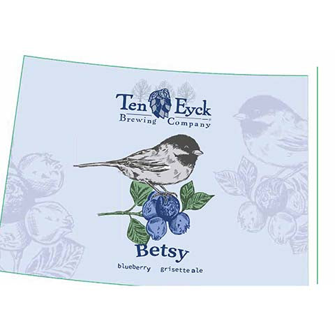 Ten Eyck Betsy Blueberry Grisette Ale by Ten Eyck Brewing Company, beer label