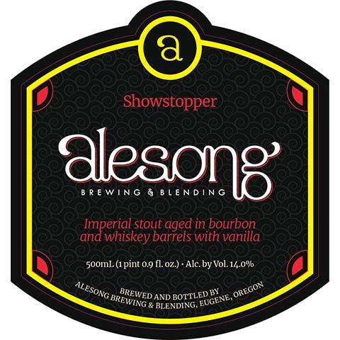Alesong Showstopper Imperial Stout by Alesong Brewing & Blending, beer label