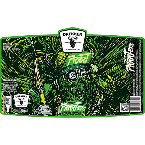 Drekker Jolly PRRRTers Green Apple Slush Sour by Drekker Brewing Company, beer label
