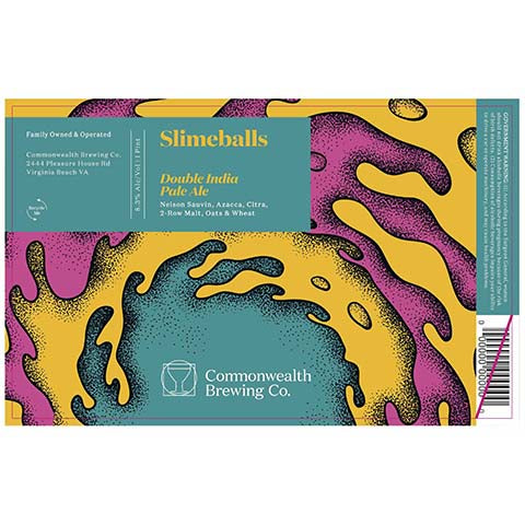 Commonwealth Slimeballs DIPA by Commonwealth Brewing Co., beer label