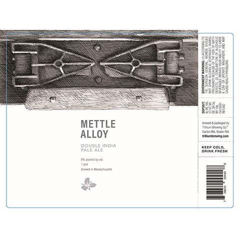 Trillium Mettle Alloy DIPA by Trillium Brewing, beer label
