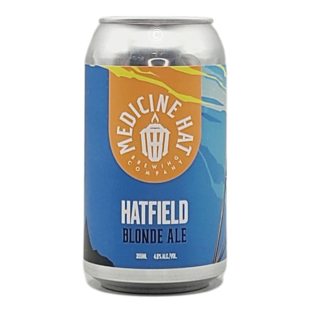 Hatfield Blonde Ale by Medicine Hat Brewing Company, beer label
