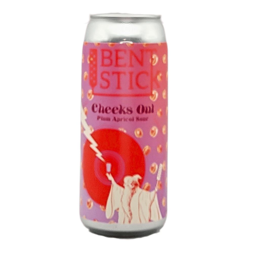 Cheeks Out Stone Plum Apricot Sour by Bent Stick Brewing Co., beer label