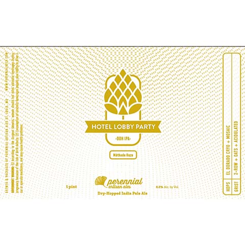 Perennial Hotel Lobby Party DDH IPA by Perennial Artisan Ales, beer label