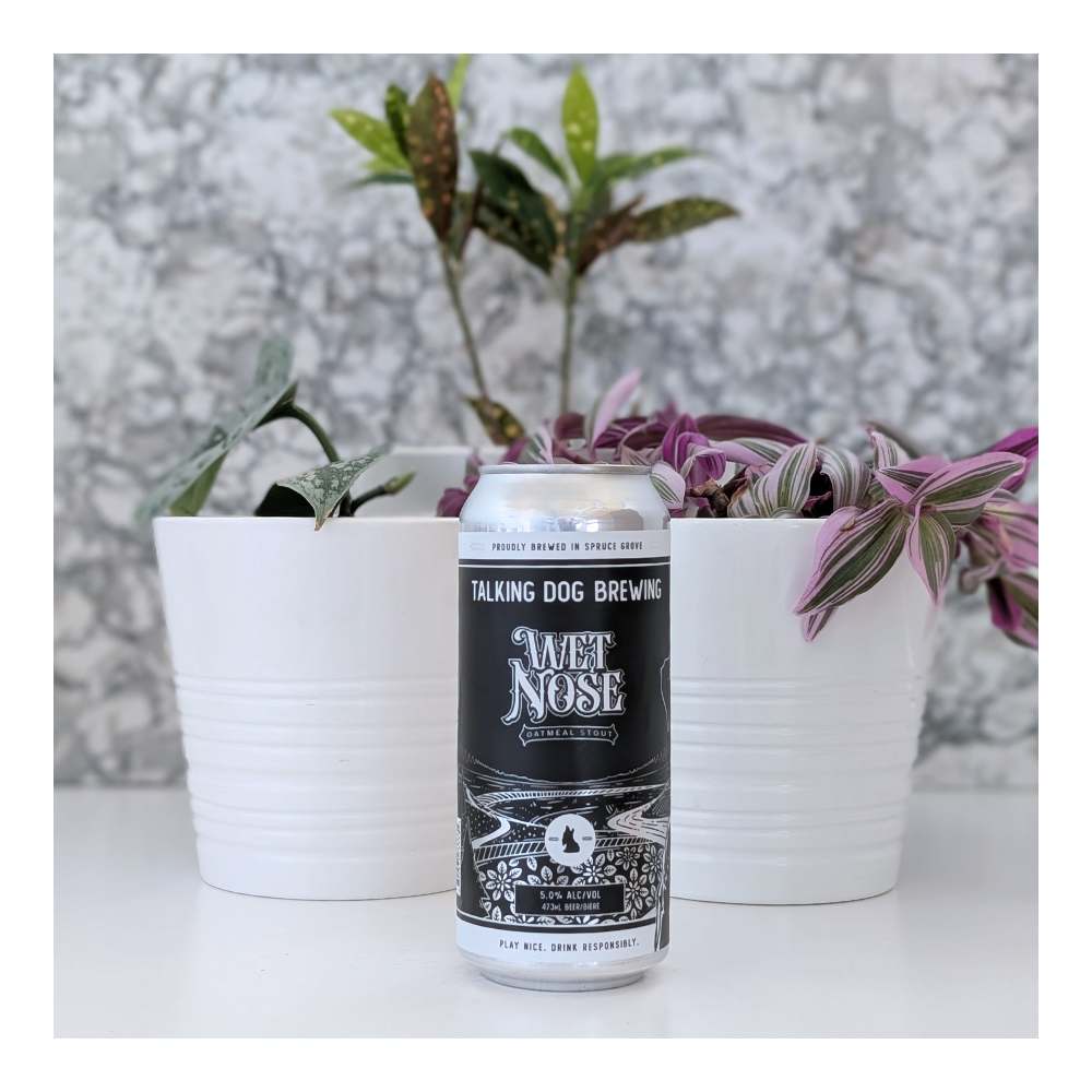 Talking Dog Brewing Wet Nose Oatmeal Stout by Manual Labour Beer Co., beer label