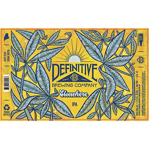 Definitive Elsewhere IPA by Definitive Brewing Company, beer label