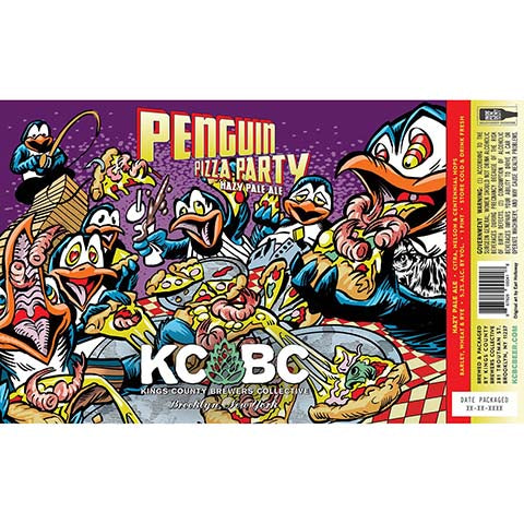 Kings County Brewers Collective Penguin Pizza Party Hazy Pale Ale by Kings County Brewers Collective, beer label